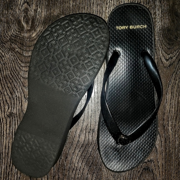 Tory Burch | Shoes | Auth Hard To Find Tory Burch Platform Wedge Flip